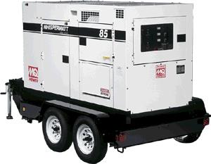 Rental store for tow behind 85kw generator in STOREAREA2